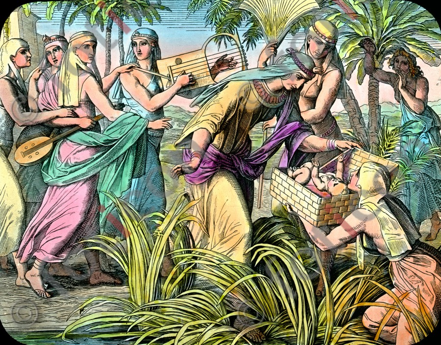 Die Auffindung des Moses | The Finding of Moses - Foto foticon-simon-045-042.jpg | foticon.de - Bilddatenbank für Motive aus Geschichte und Kultur